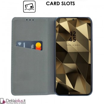 Telone atverčiamas dėklas - juodas (Motorola Moto G67/Moto G77)
